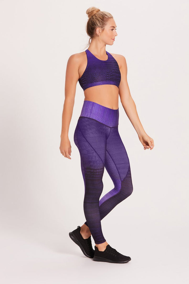 Niyama Sol Leggings Croc High Waisted Slice Legging - Royal