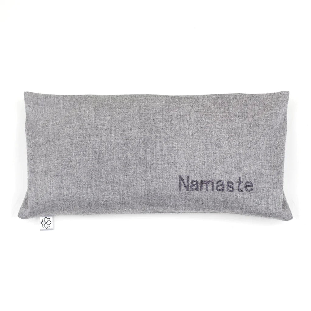 Spritz Wellness Yoga Pro Aromatherapy Eye Pillow - Soft Plain Grey Namaste