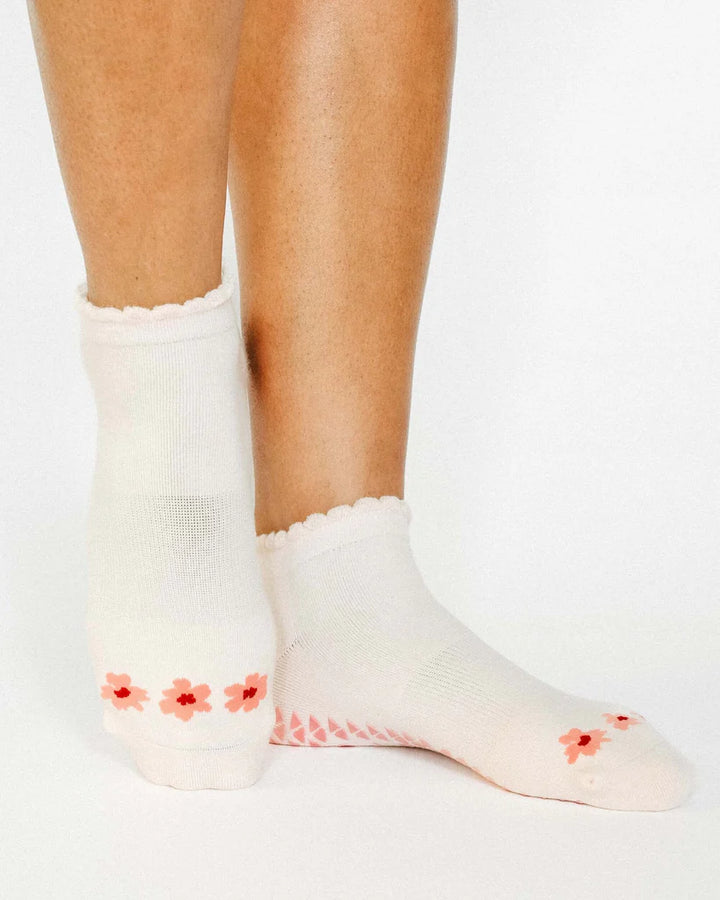 Grip Sock - Blossom Full Foot Grip Sock- Baby Pink