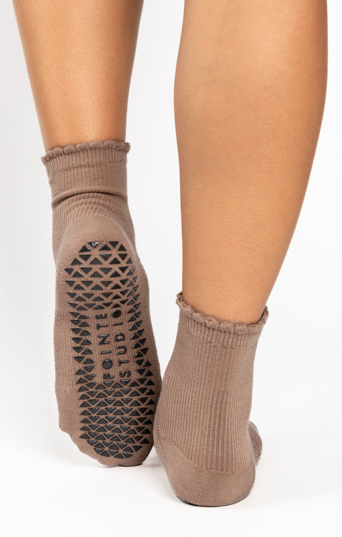 Happy Ankle Grip Sock - Nougat