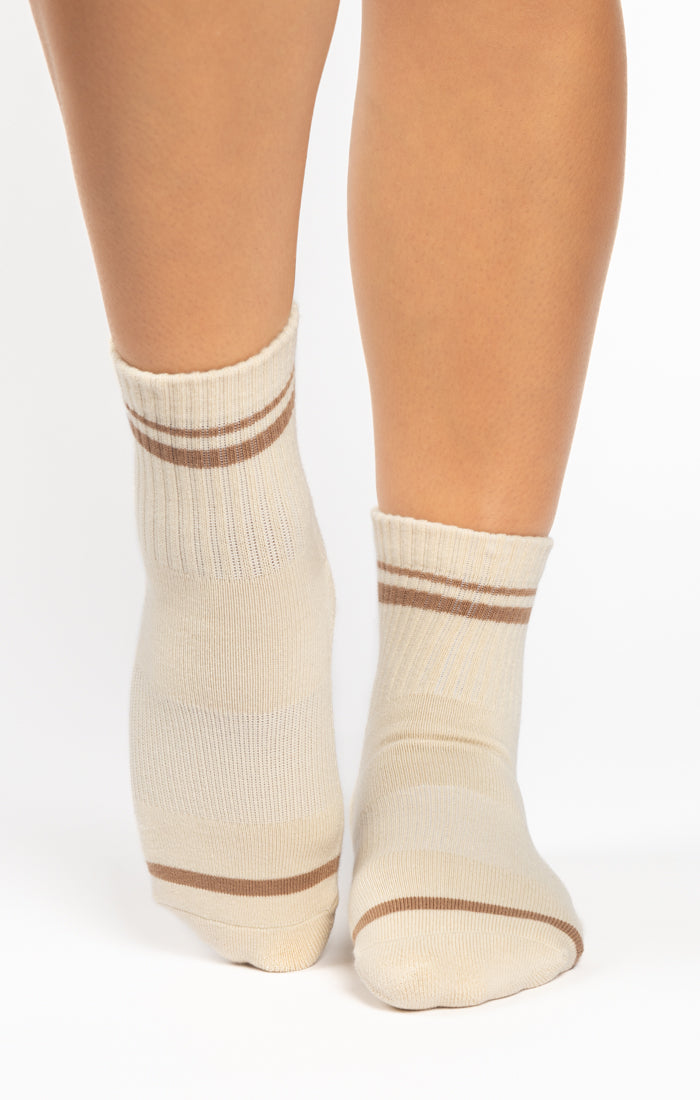 Varsity Ankle Grip Sock - Nougat