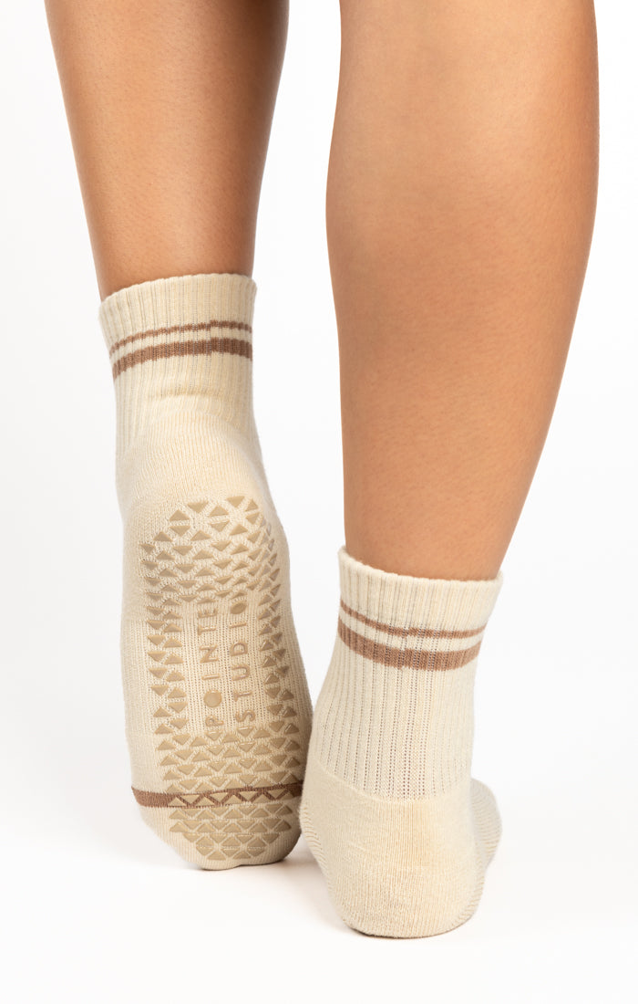 Varsity Ankle Grip Sock - Nougat
