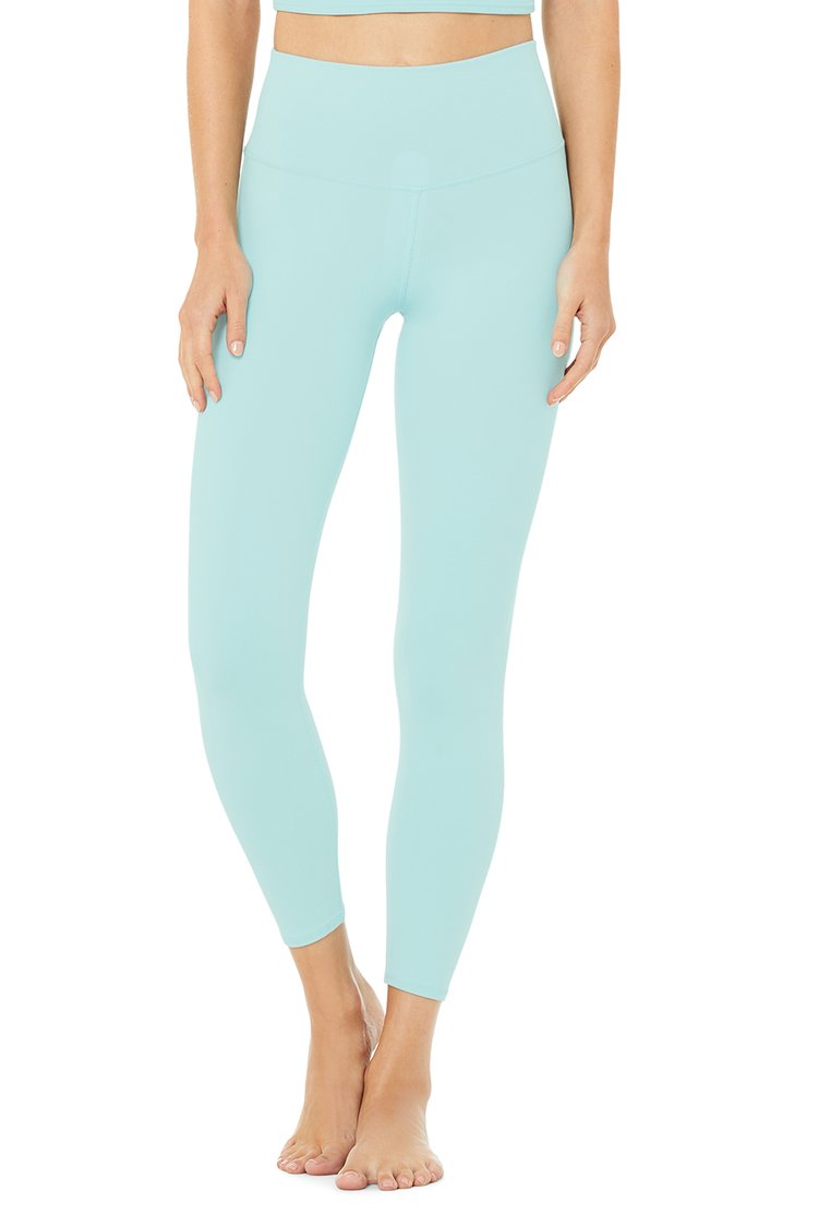 Alo Yoga Leggings 7/8  High-Waist Airbrush Legging - Blue Quartz