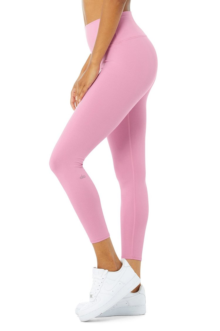Legging de yoga taille haute 7/8 Studio Femme, pink