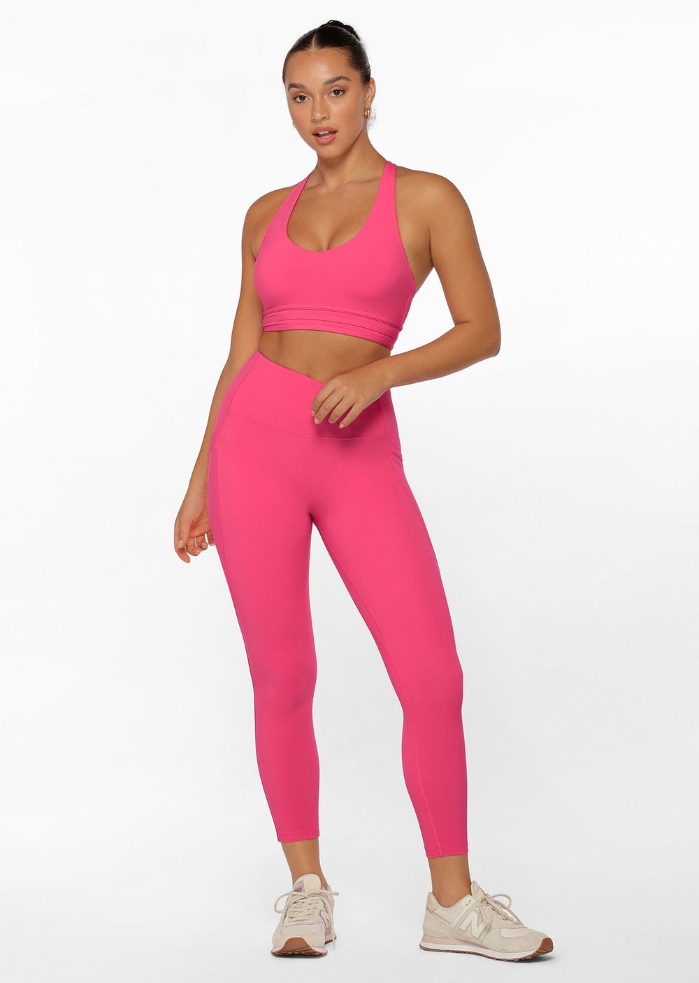 Lorna Jane 7/8 Leggings Be Active Eco No Ride Ankle Biter Leggings - Rose Pink