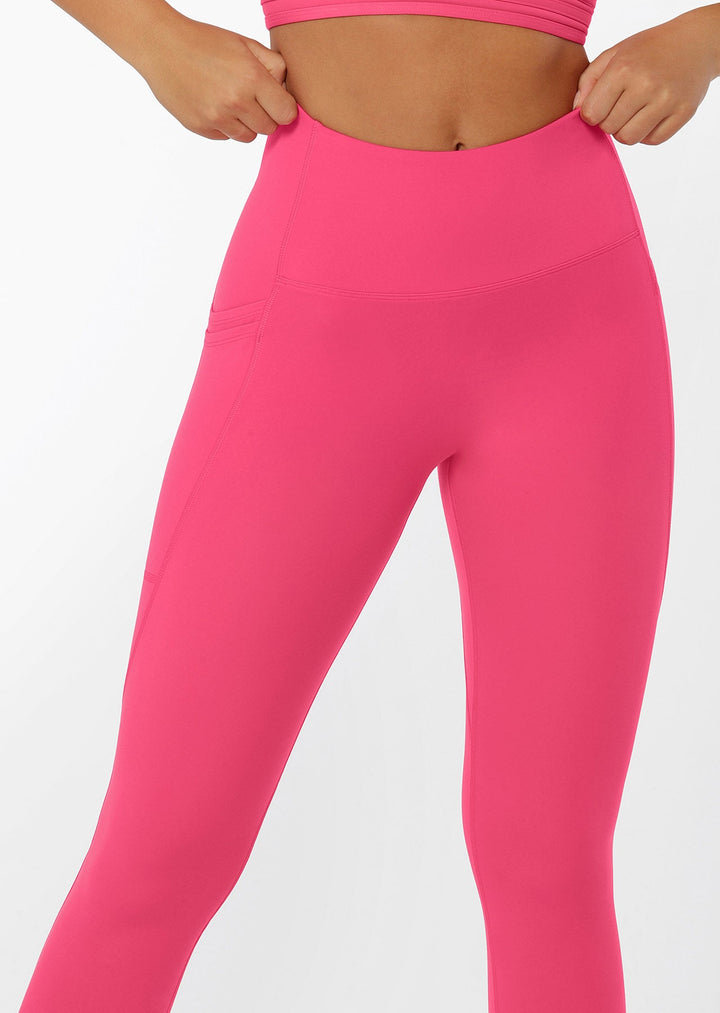 Lorna Jane 7/8 Leggings Be Active Eco No Ride Ankle Biter Leggings - Rose Pink