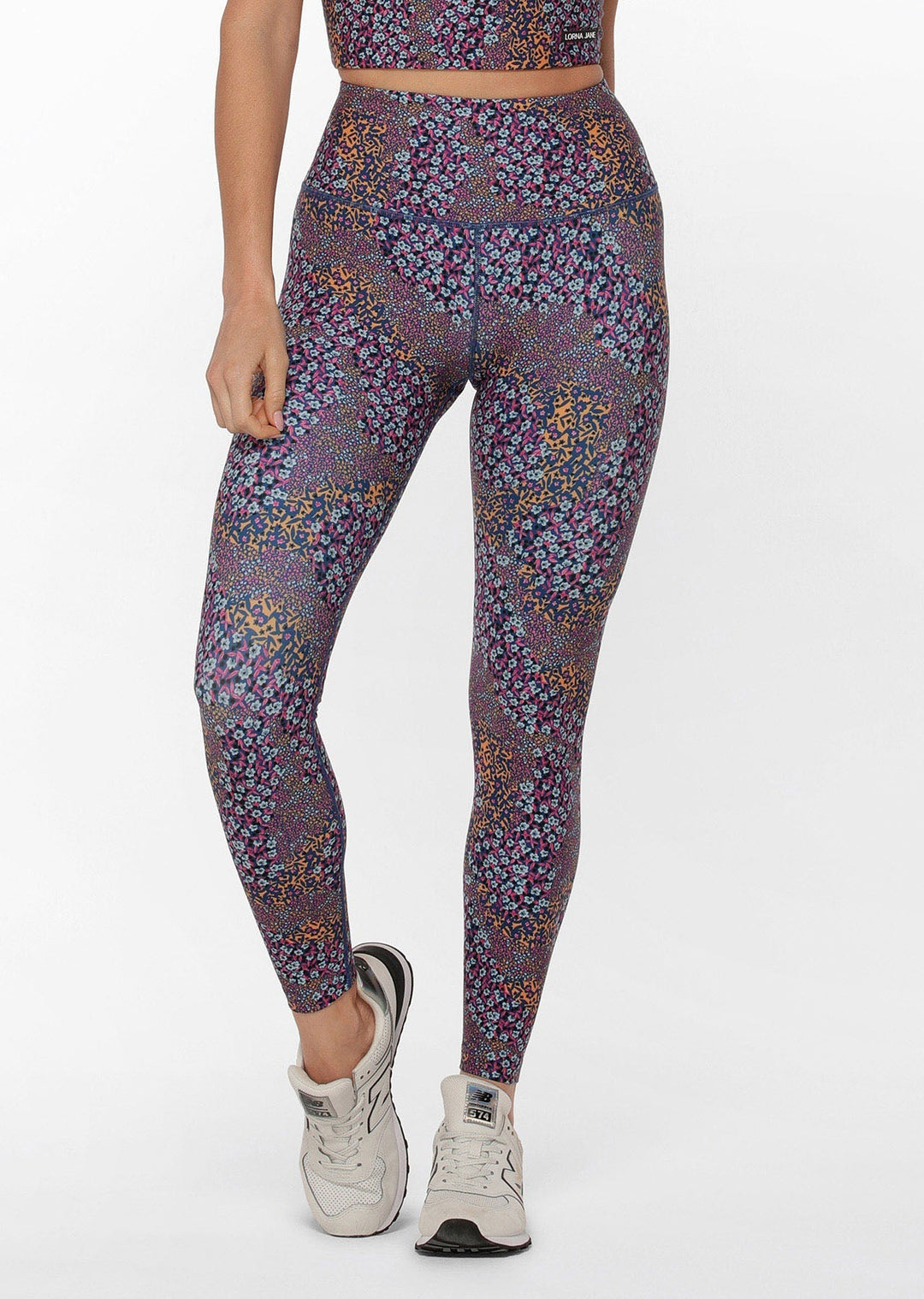 Lorna Jane Leggings Midnight Ditsy Full Length Leggings