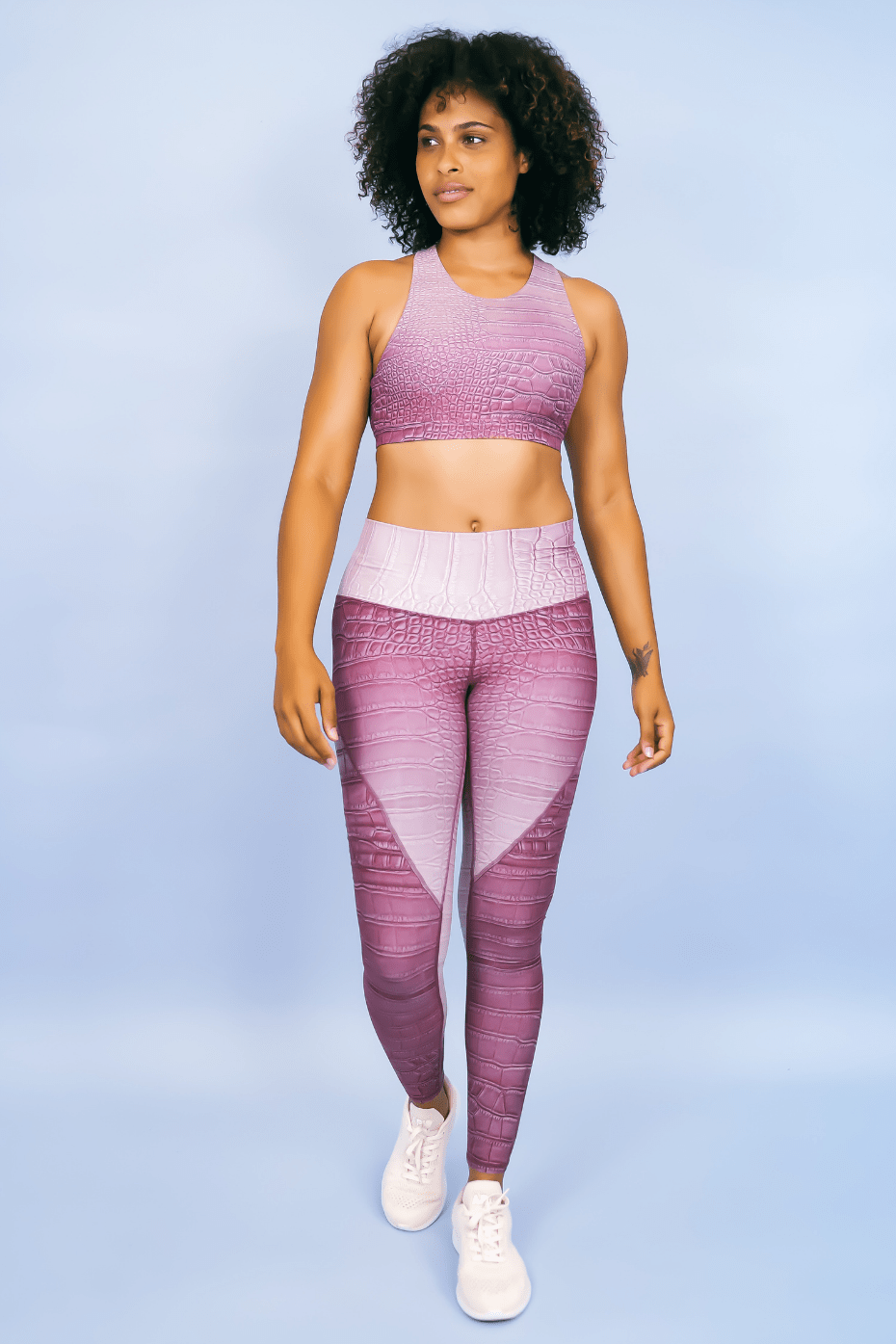 Niyama Sol Leggings Croc High Waisted Slice Legging - Mauve