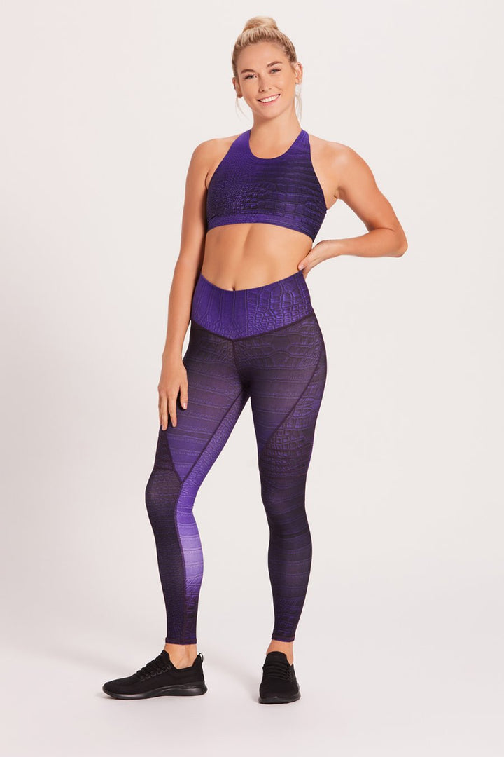 Niyama Sol Leggings Croc High Waisted Slice Legging - Royal