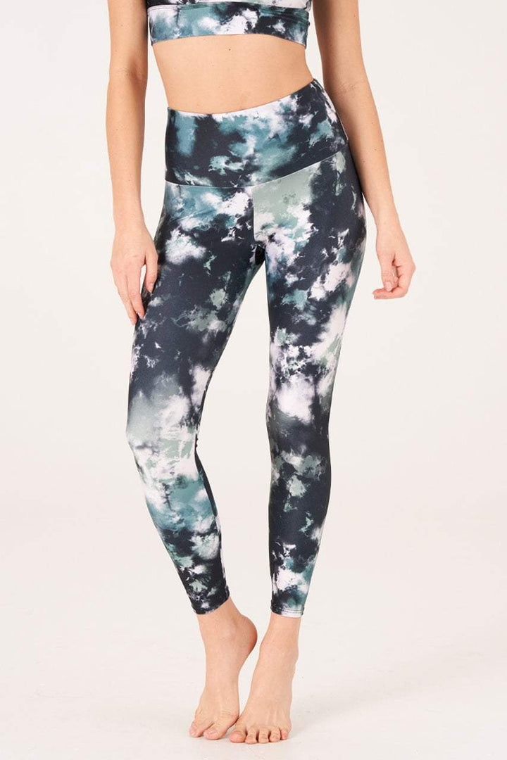 Onzie Leggings High Rise Midi Legging - Evergreen Tie Dye