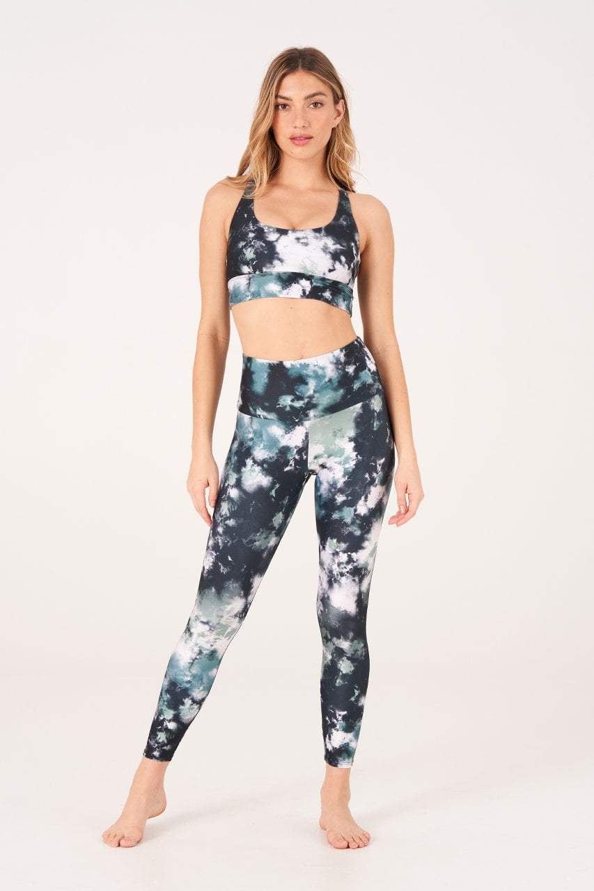 Onzie Leggings High Rise Midi Legging - Evergreen Tie Dye