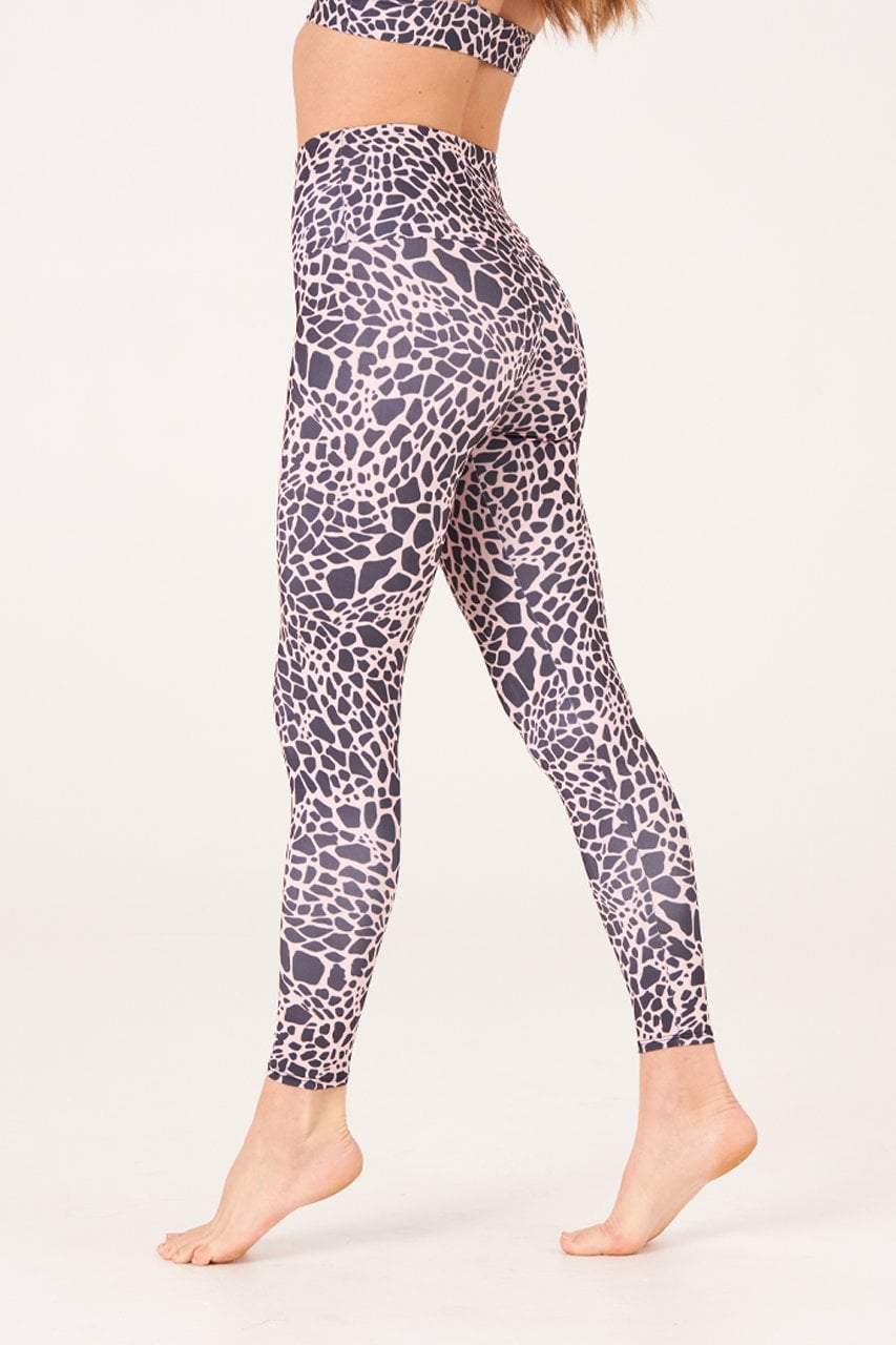 Onzie Leggings High Rise Midi Legging - Rose Giraffe