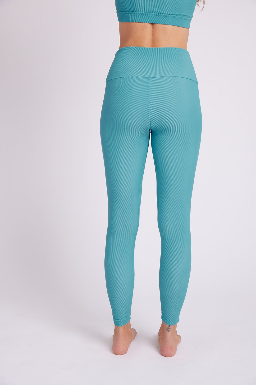 Onzie Leggings High Rise Rib Legging - Aquamarine Rib