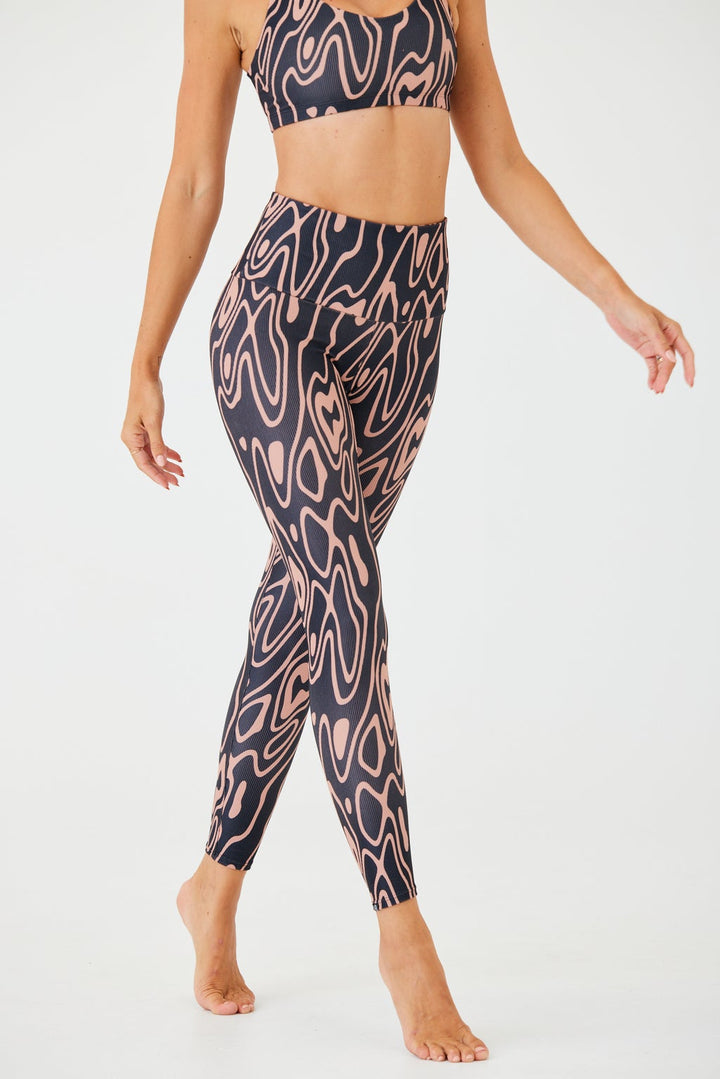 Onzie Leggings High Rise Rib Legging - Roads