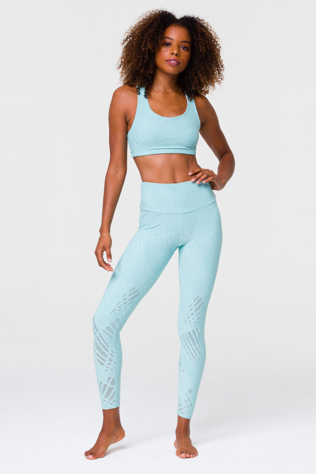 Onzie Leggings Selenite Midi Legging - Blue Tint Selenite