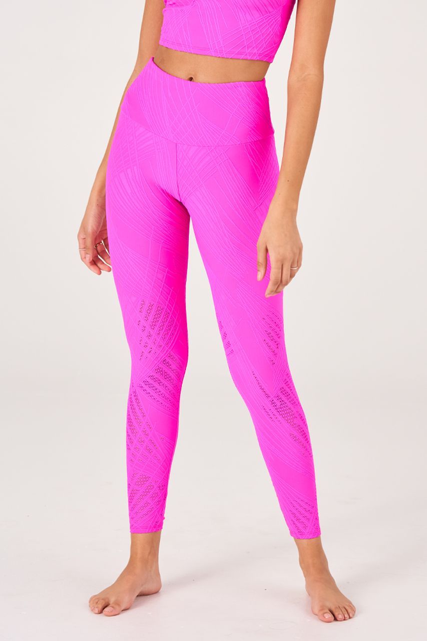 Onzie Leggings Selenite Midi Legging - Knockout Pink