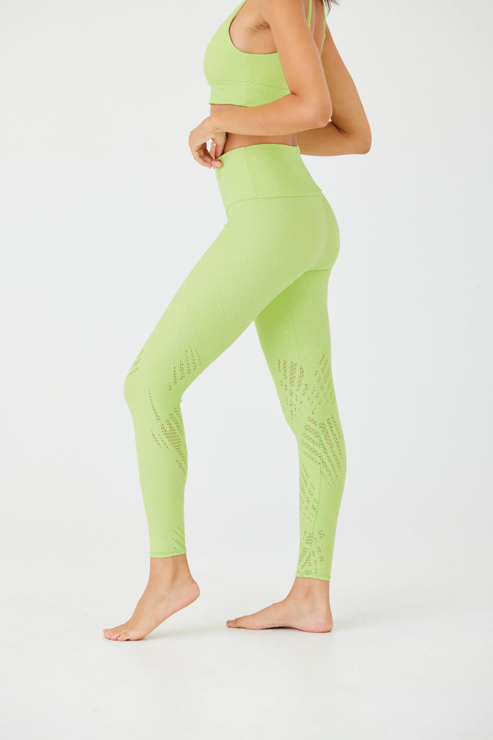 Onzie Leggings Selenite Midi Legging - Mint Butterfly Selenite