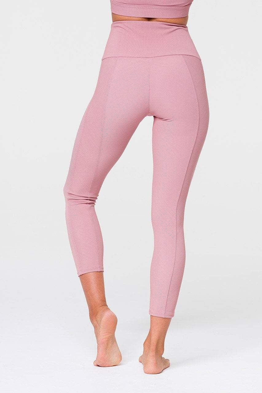 Onzie Leggings Sweetheart Midi Legging - Antique Rose Rib