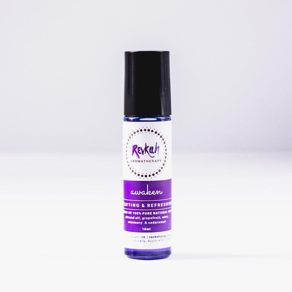 Revkah Aromatherapy Essential Oils Awaken Roller Body Oil