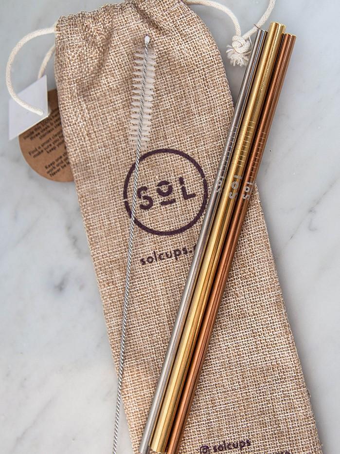 SoL Cups Reusable Straw Set