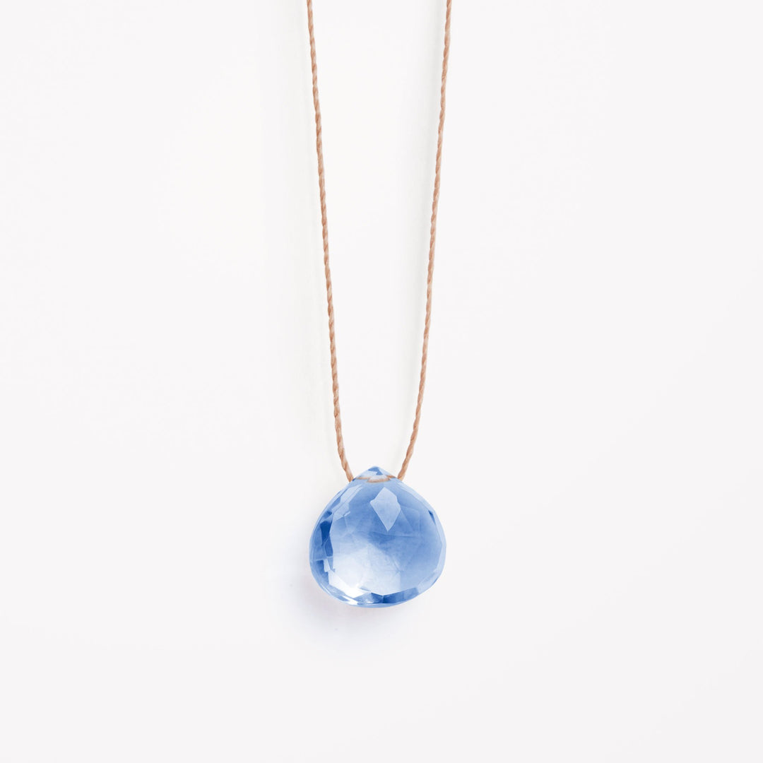 California Blue Quartz Fine Cord Necklace