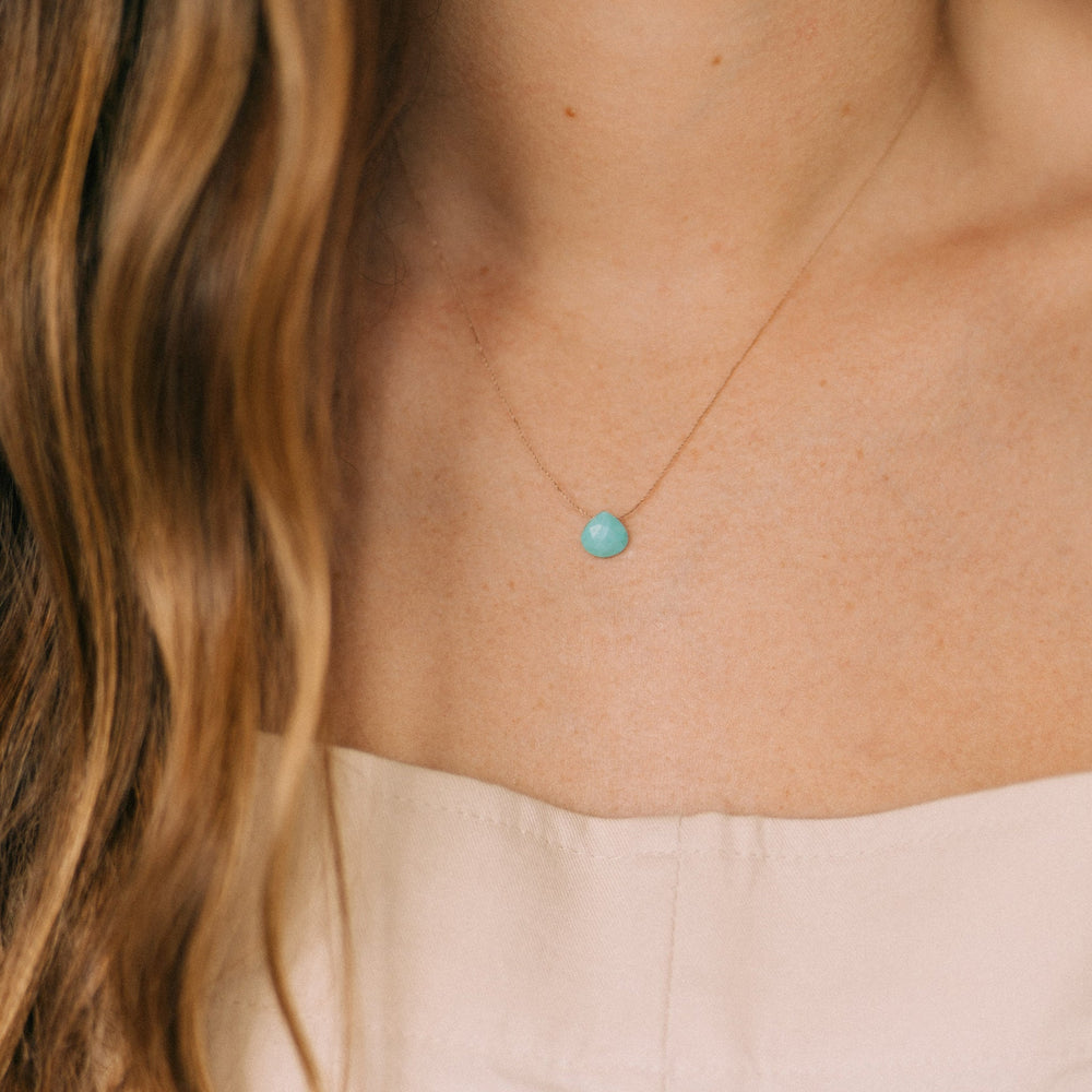 Wanderlust Life Jewellery necklace December Fine Cord Birthstone Necklace | Turquoise