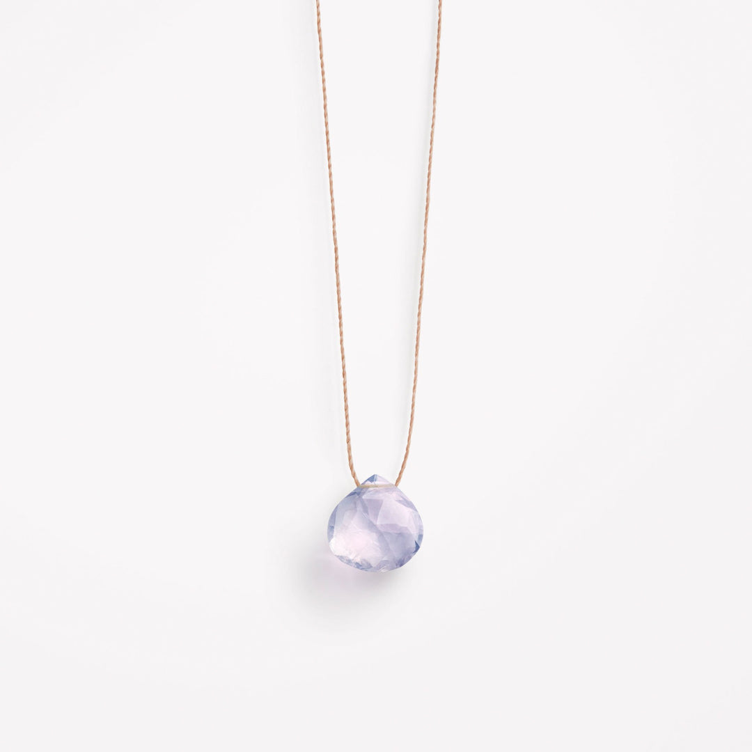 wanderlust life jewellery necklace Lavender Quartz Fine Cord Necklace